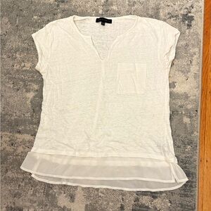 100% Linen Sanctuary Pocket Tee, SZ Small